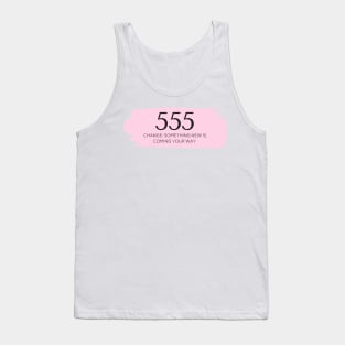 555 Angel Number pink Tank Top